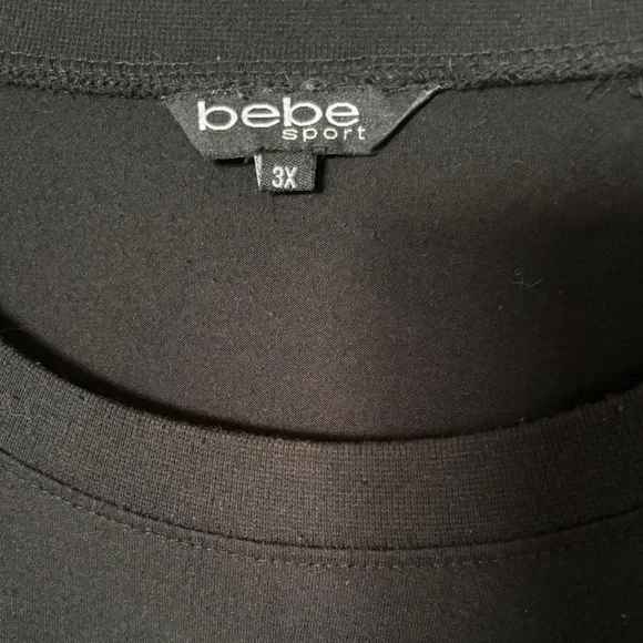 Bebe Long Sleeve Cotton Top with Copper Sequins spelling bebe - 3X - Picture 5 of 8